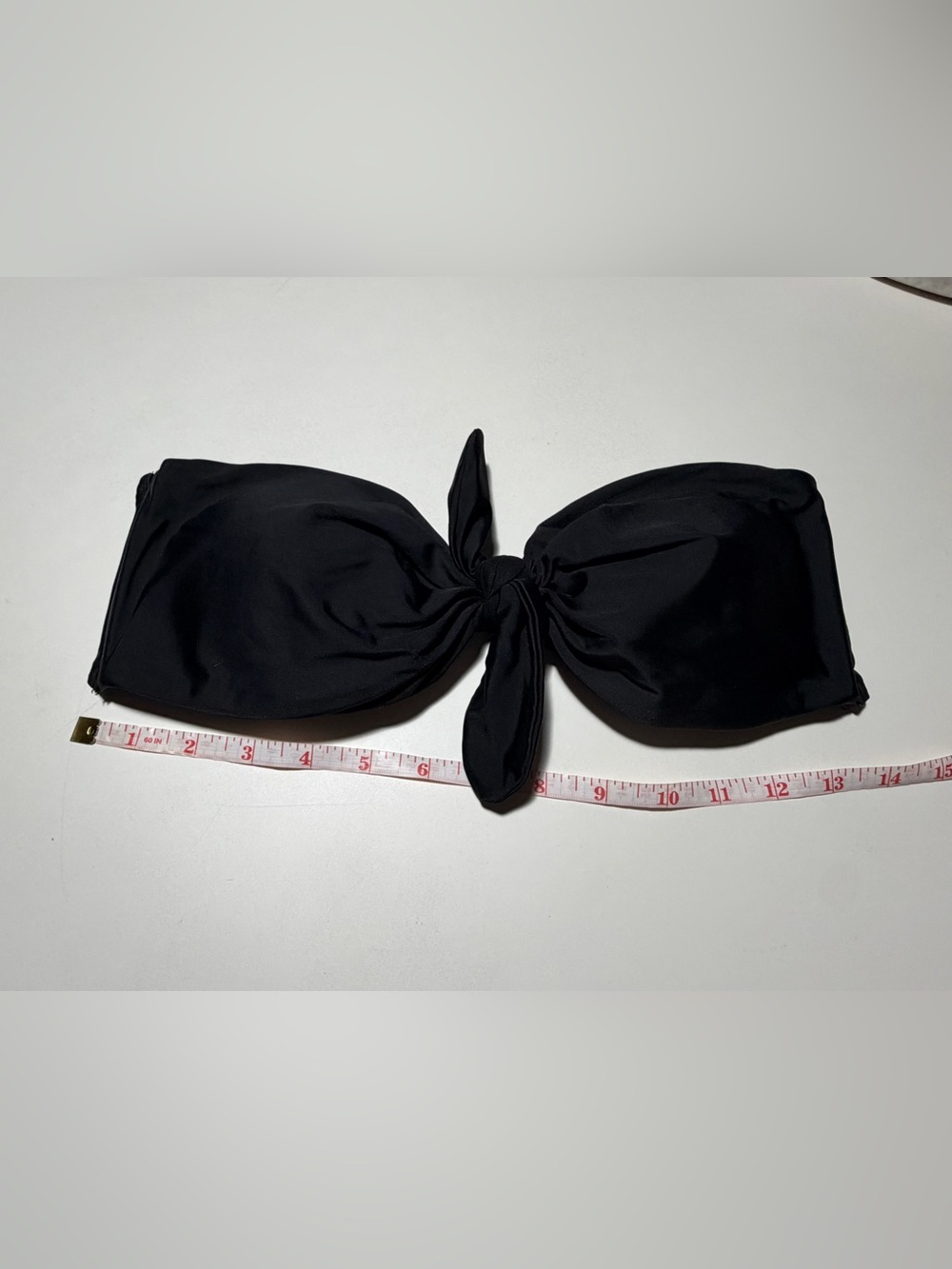Aerie Black Knot Front Bandeau Bikini Top - Size Large - Picture 5 of 9